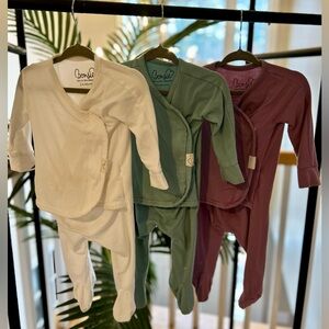 Bonsie Baby *skin to skin* 3-6 mo. Trio - Milk, Ripple, Fig